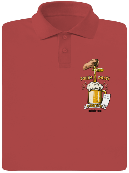 Točím další desítku pánská polokošile Burgundy
