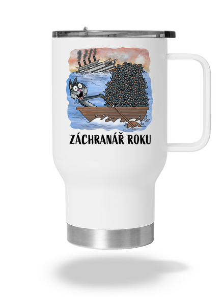 Záchranář roku termohrnek White