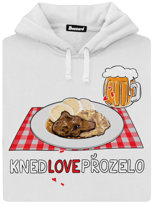 Knedlo vepřo zelo dámská mikina klokanka White