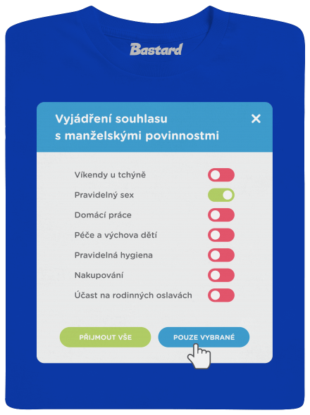 Manželské povinnosti pánské dlouhý rukáv Royal Blue