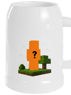 Minecraft z vlastní fotky půllitr White