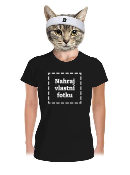 Vlastní potisk dámské sportovní tričko Black