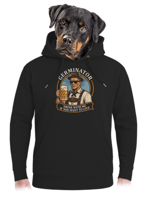 Germinator unisex mikina premium Dark Black