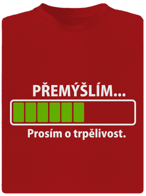 Přemýšlím pánské sportovní tričko Red Mal