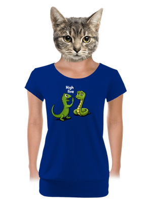 High Five dámské tričko s lemem Royal Blue Mal