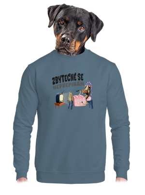 unisex mikina bez kapuce