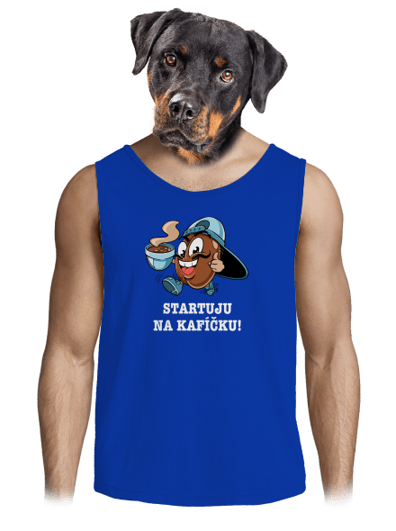 Startuju na kafíčku pánské tílko Royal Blue