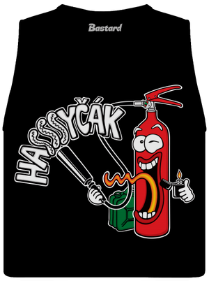 Hasyčák dámské tílko volné Black