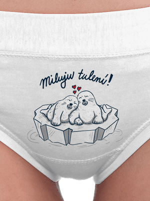 Miluju tulení dámské kalhotky White