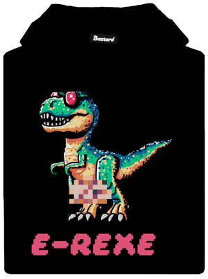 E-Rexe pánská mikina klokanka Black