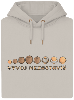 Vývoj nezastavíš unisex mikina premium Pastel Macchiato
