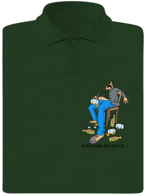 Žiju ve lži pánská polokošile Bottle Green Mal