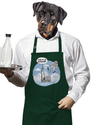 Lyže zástěra Bottle Green