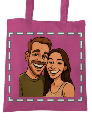 Karikatura z vlastní fotky taška Fuchsia