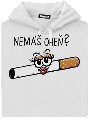 Cígo a oheň dámská mikina klokanka White