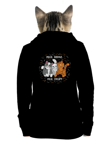 Moje rodina dámská mikina na zip Black