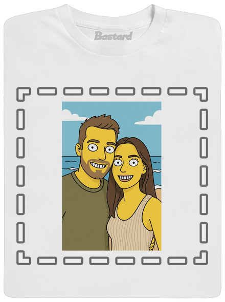 Simpsonovi z vlastní fotky pánské tričko White