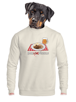 Knedlo vepřo zelo unisex mikina bez kapuce Off White