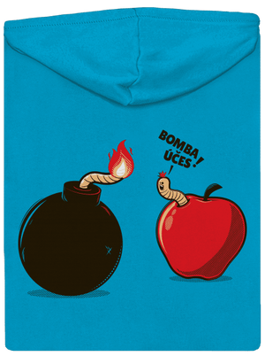 Bombovej účes dámská mikina na zip Blue Atol