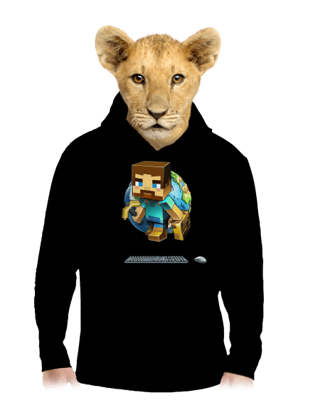 B17: Minecraft dětská mikina klokanka Black