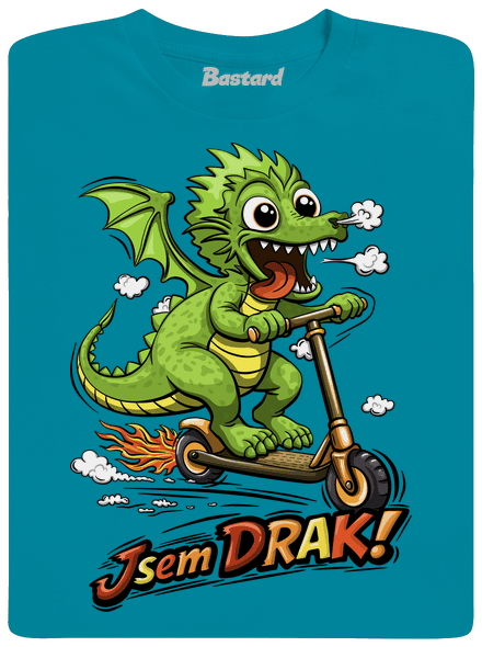 Jsem drak pánské tričko Diva Blue