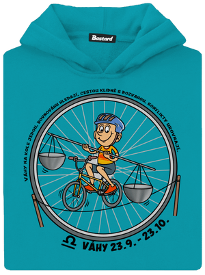 Cyklistický horoskop: Váhy dětská mikina klokanka Hawaiian Blue