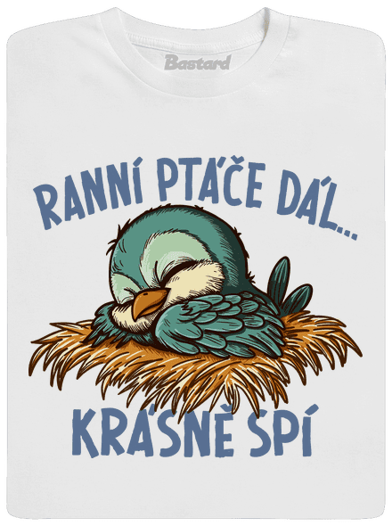 Ranní ptáče spí pánské dlouhý rukáv White