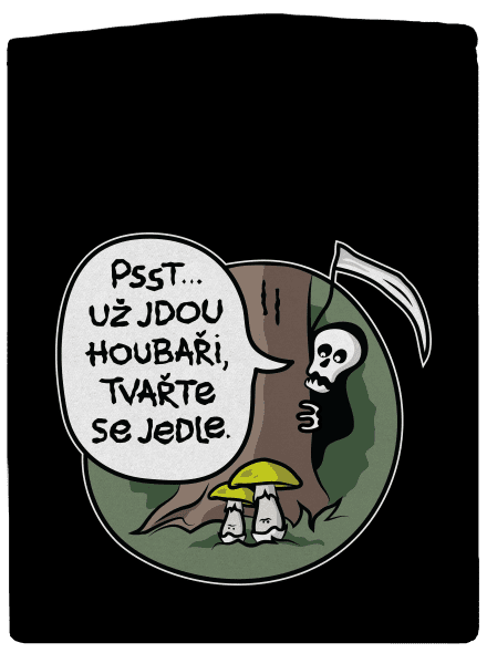 Muchomůrky zelené pánská mikina na zip Black