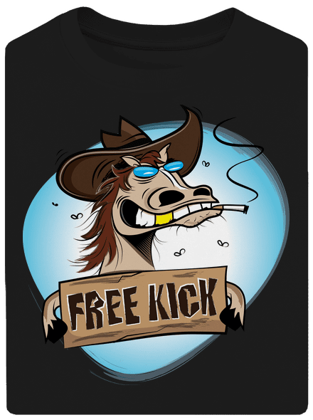 Free kick unisex tričko oversized Black