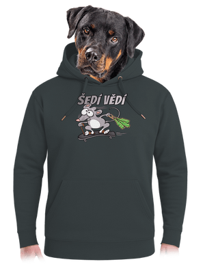 Šedí vědí - myšák unisex mikina premium Charcoal
