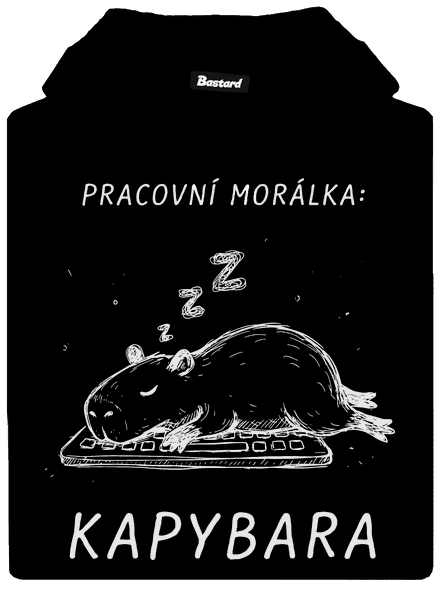 Pracovní morálka pánská mikina klokanka Black