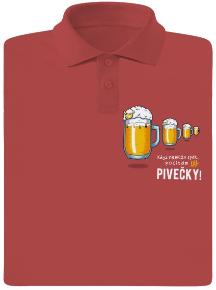 Pivečka pánská polokošile Burgundy
