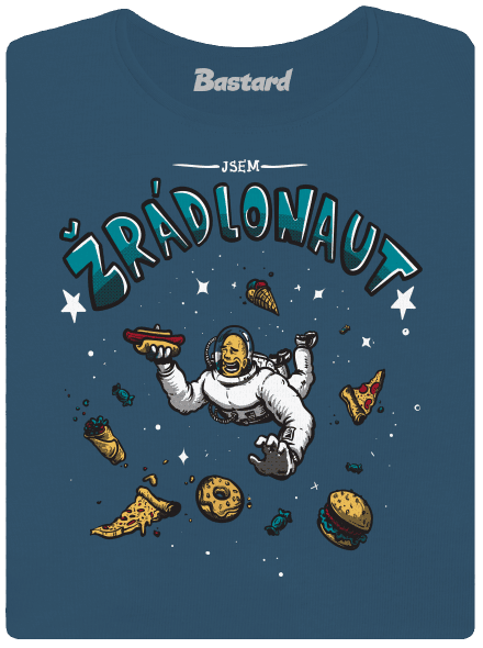 Žrádlonaut dámské tričko premium Petrol Blue