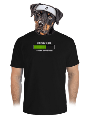 Přemýšlím pánské sportovní tričko Black