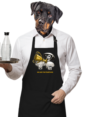 Žampioni zástěra Black