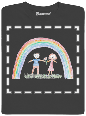 Dětské kresby - nahraj vlastní pánské dlouhý rukáv Dark Grey