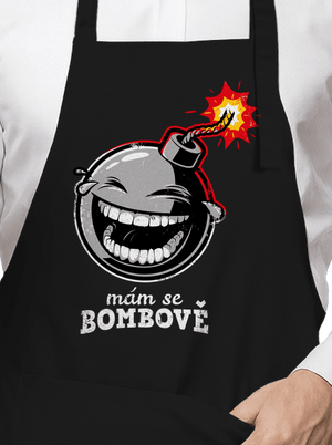 Mám se bombově zástěra Black