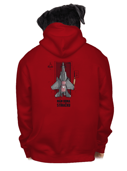 Stíhačka pánská mikina na zip Red