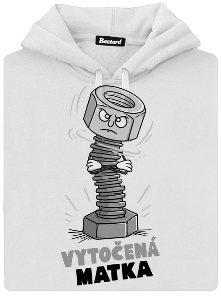 Vytočená matka dámská mikina klokanka White