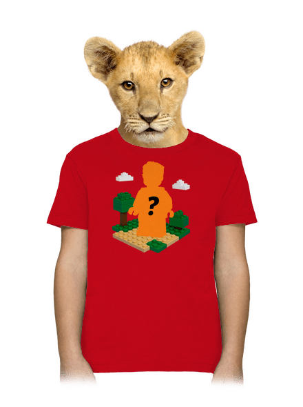 Lego postava z vlastní fotky dětské tričko Red