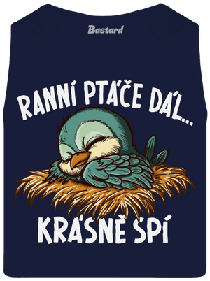 Ranní ptáče spí pánské tílko French Navy