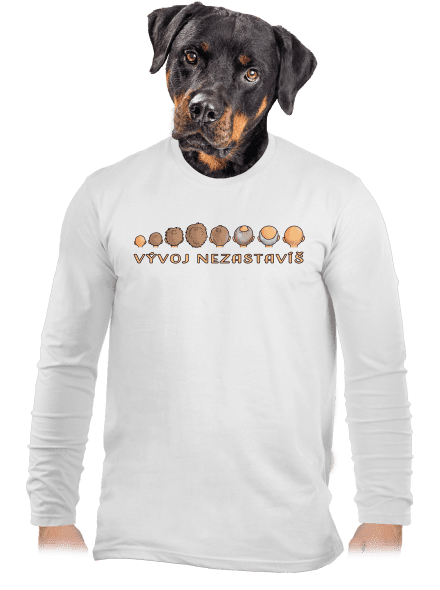 Vývoj nezastavíš pánské dlouhý rukáv White