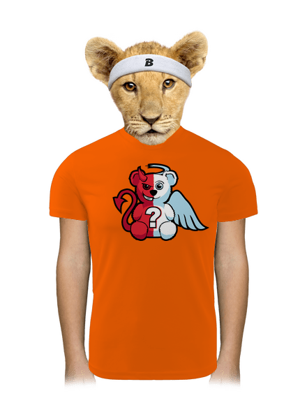Anděl vs. ďábel dětské sportovní tričko Neon Orange