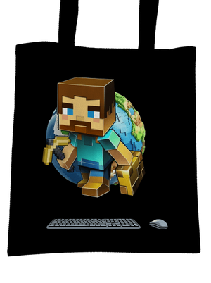 B17: Minecraft taška Black