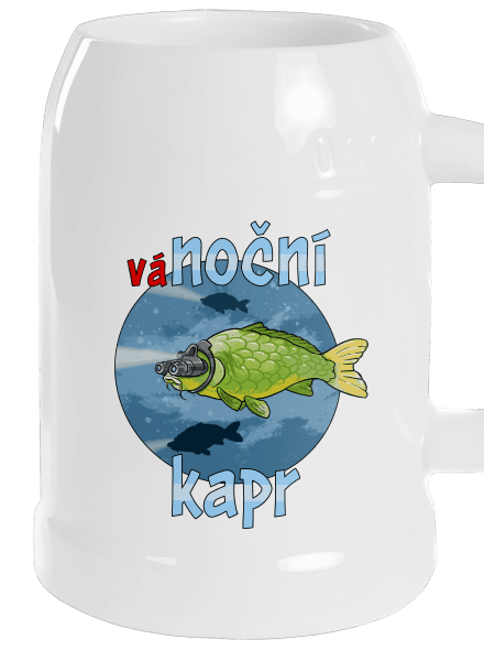 Vánoční kapr půllitr White