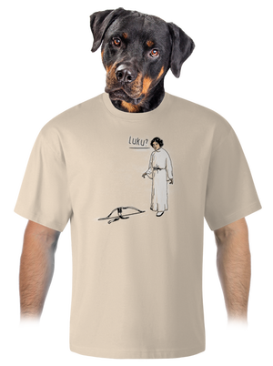 Luke a Leia unisex tričko oversized Almond