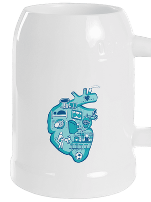 Srdce bije pro  půllitr White