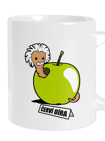 Červí díra velký hrnek White