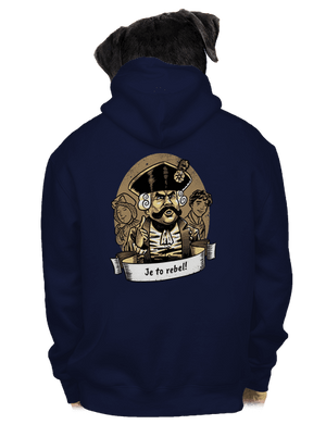 B14: S čerty nejsou žerty pánská mikina na zip Navy