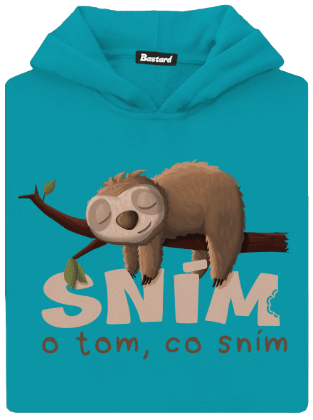 Sním o tom, co sním dětská mikina klokanka Hawaiian Blue